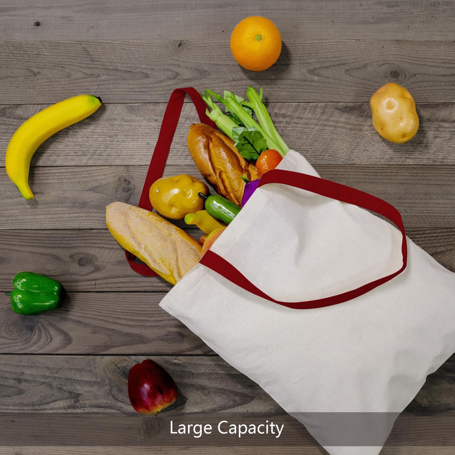 Lightweight Reusable Canvas Cotton Tote Bag, custom tote bag with logo imprint 4