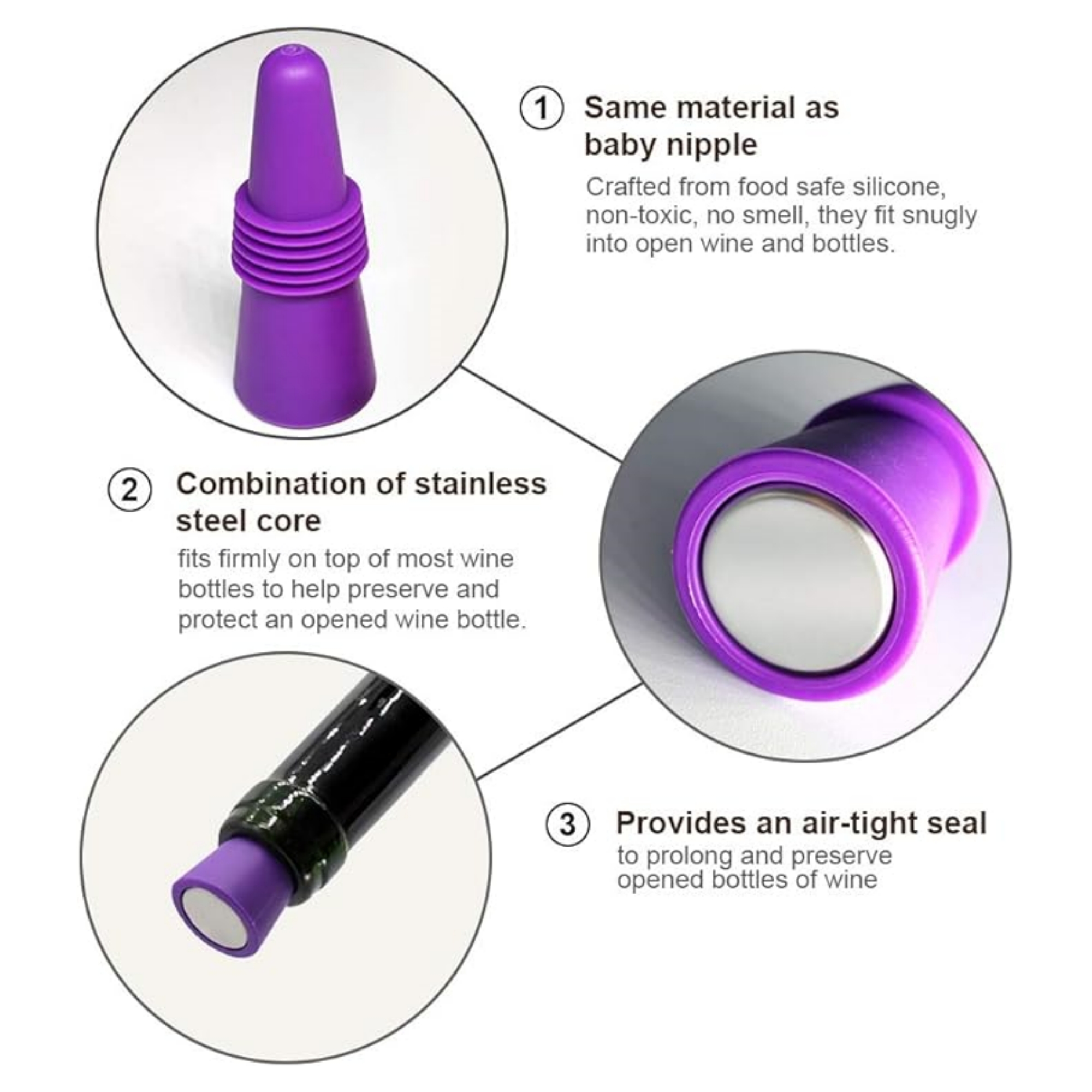 Reusable Wine Bottle Stopper 4