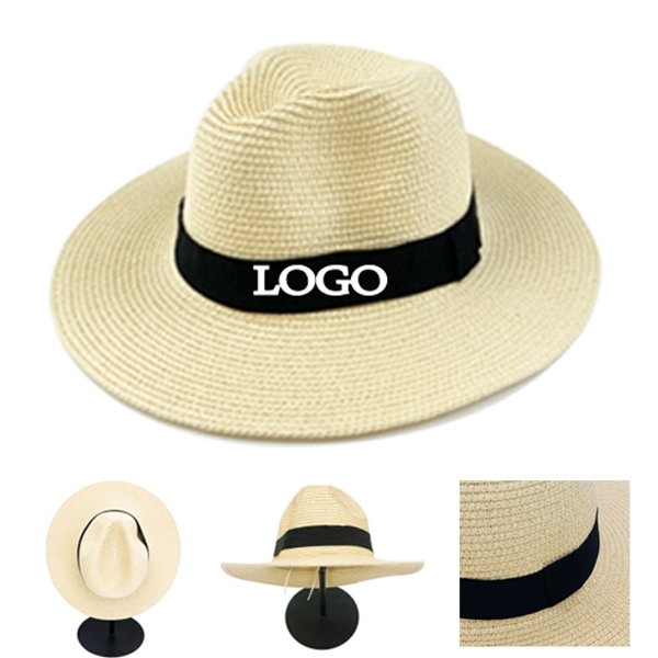 Straw Panama Hat with Ribbon Trim 4