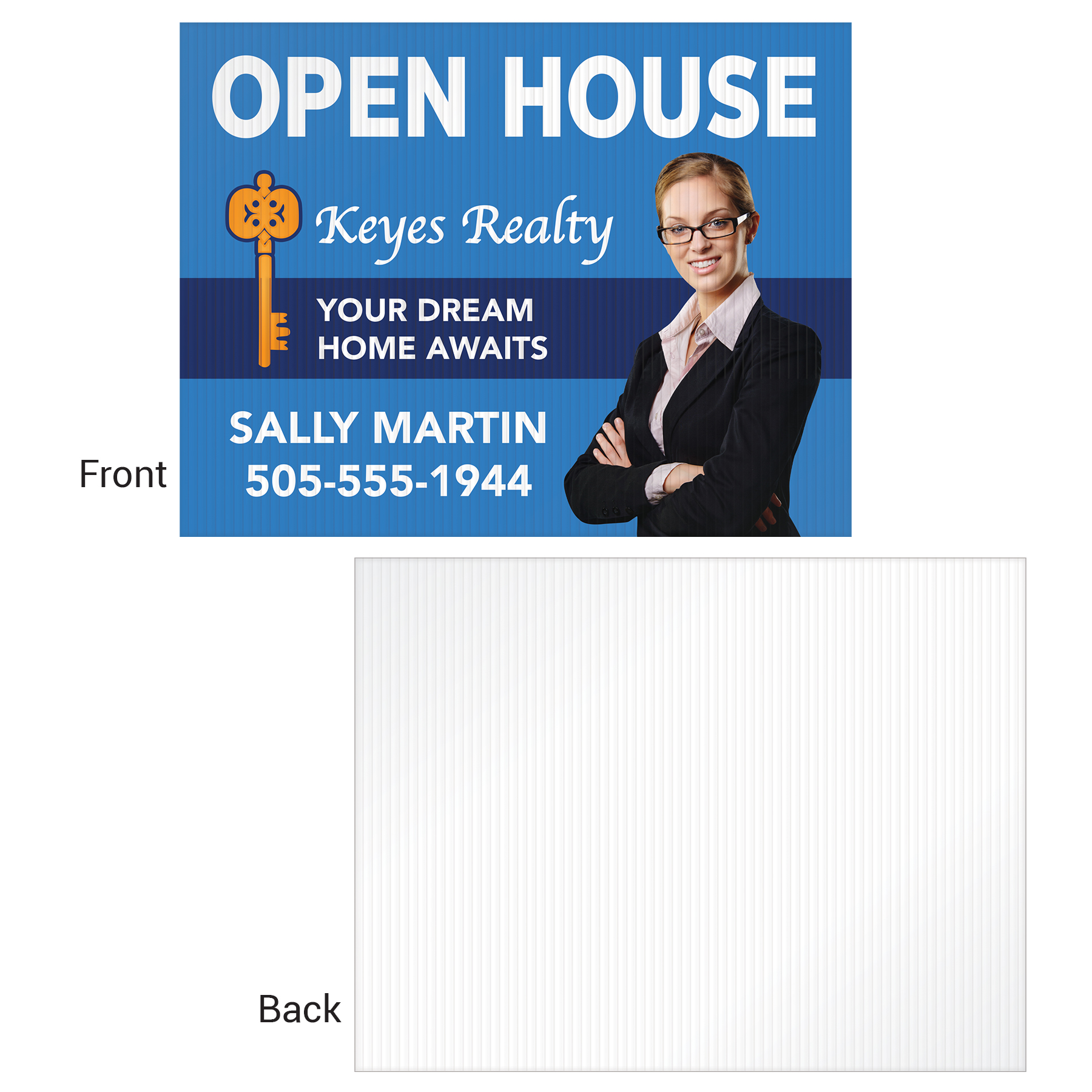 Medium Corrugated Yard Sign - Full Color - 1 Side 8