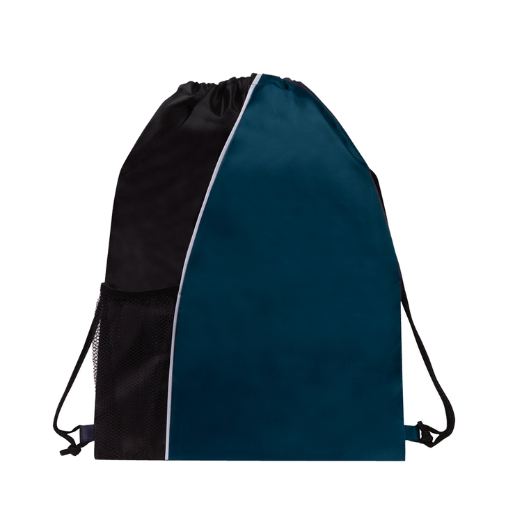 210D Drawstring Backpack with Front Elastic Mesh Pocket (Bag, Backpack) 6