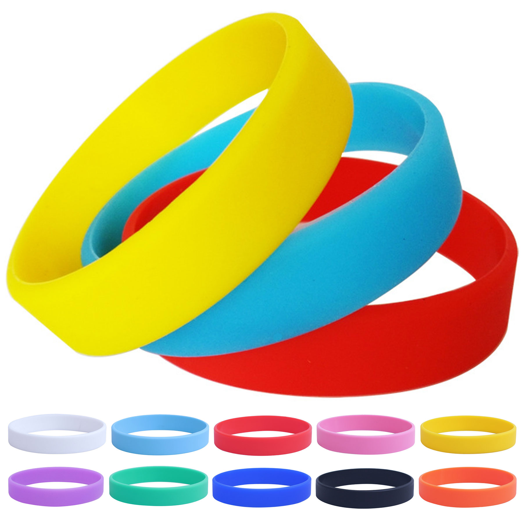 Slim Silicone Slap Bracelets Wristbands 1