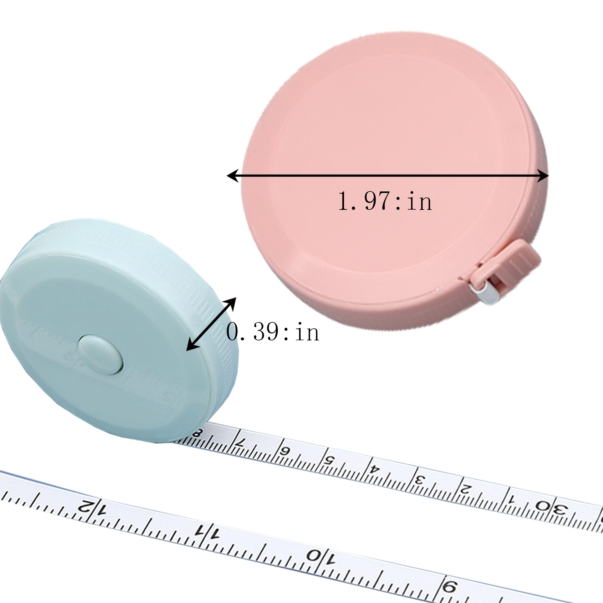 Round Mini Custom Tape Measure 3