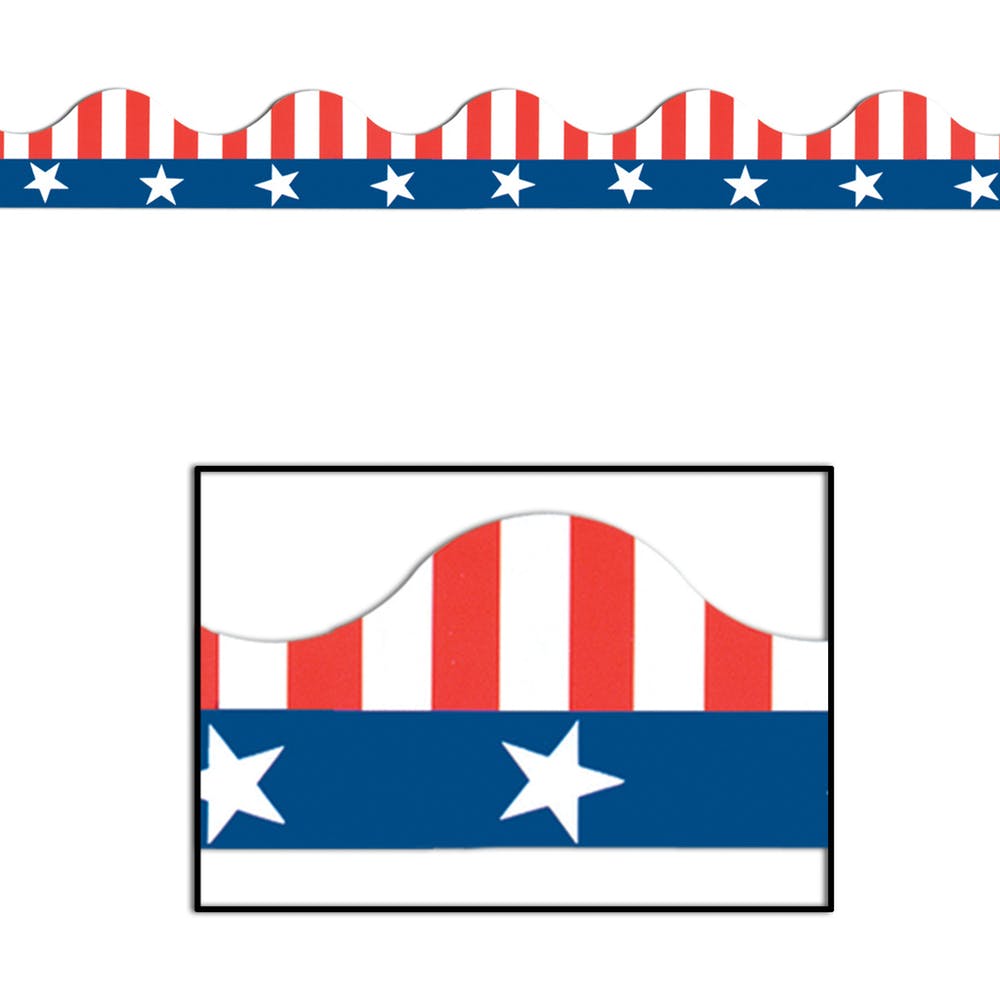 Patriotic Border Trims - Stars & Stripes 3' 2