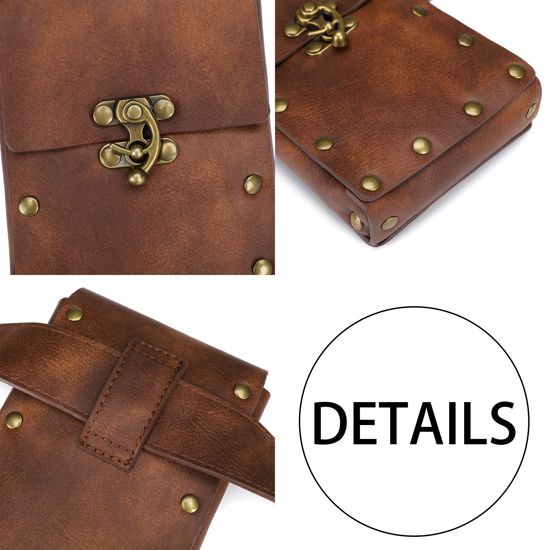 PU Vintage outdoor mobile phone sports fanny bag 1