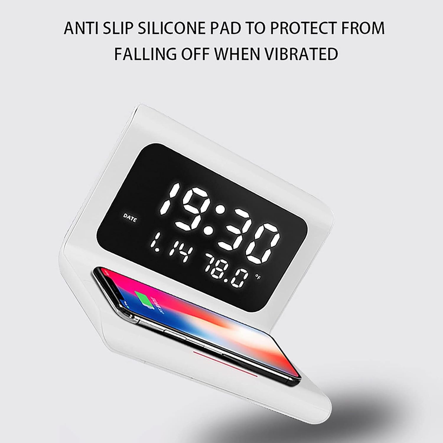 Fast Wireless Charging Station with Digital Clock 12