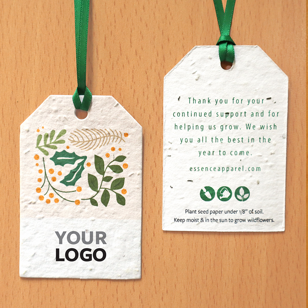 Festive Flora Gift Tag Plantable Holiday Ornaments 3