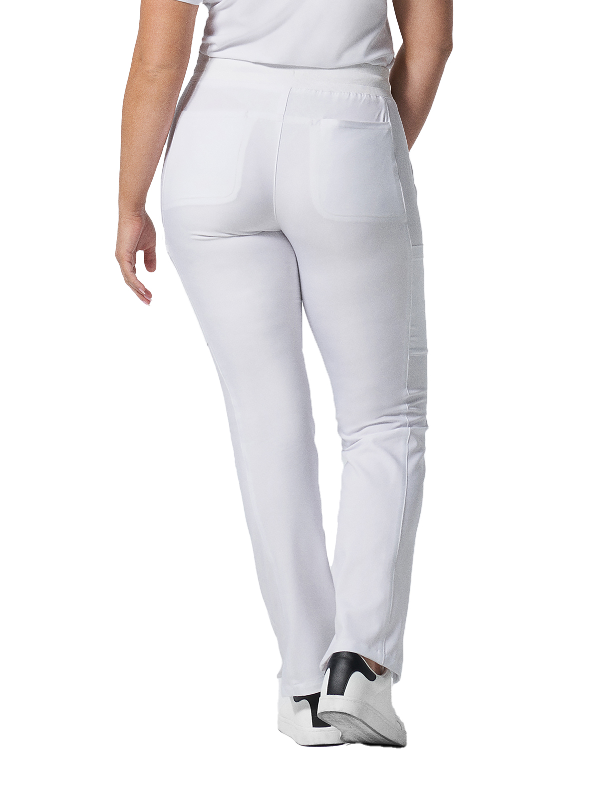 Landau - Forward - Women's Seven-Pocket Mid-Rise Rib-Knit Elastic Waist Cargo Pant 65