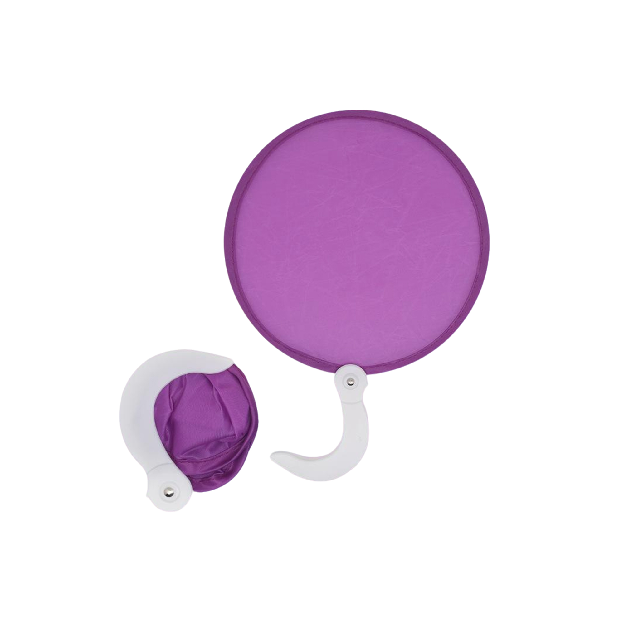 Poly Fabric Foldable Hand Fan Disc 3