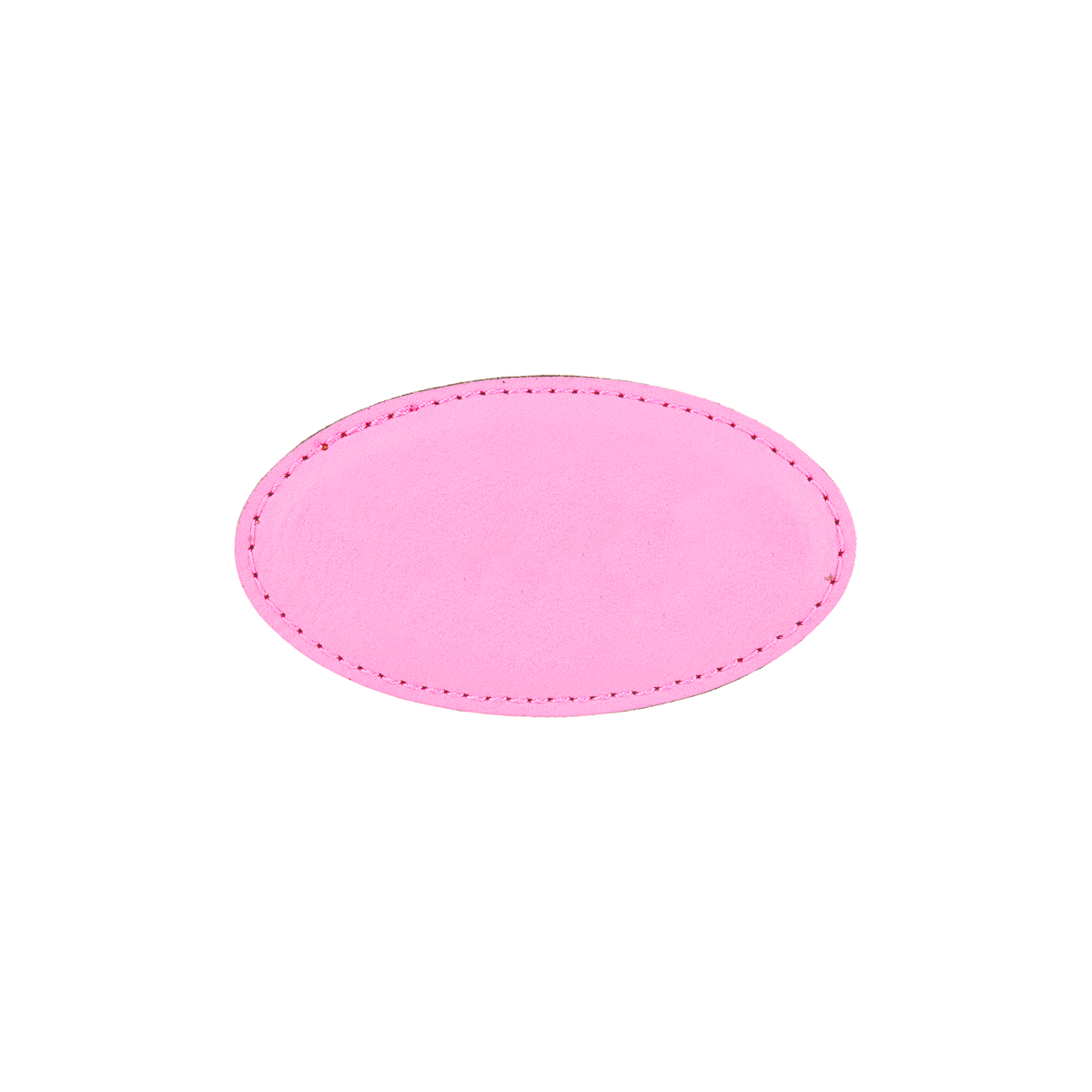 3 1/4" x 1 3/4" Pink Leatherette Oval Badge w/ Magnet 2