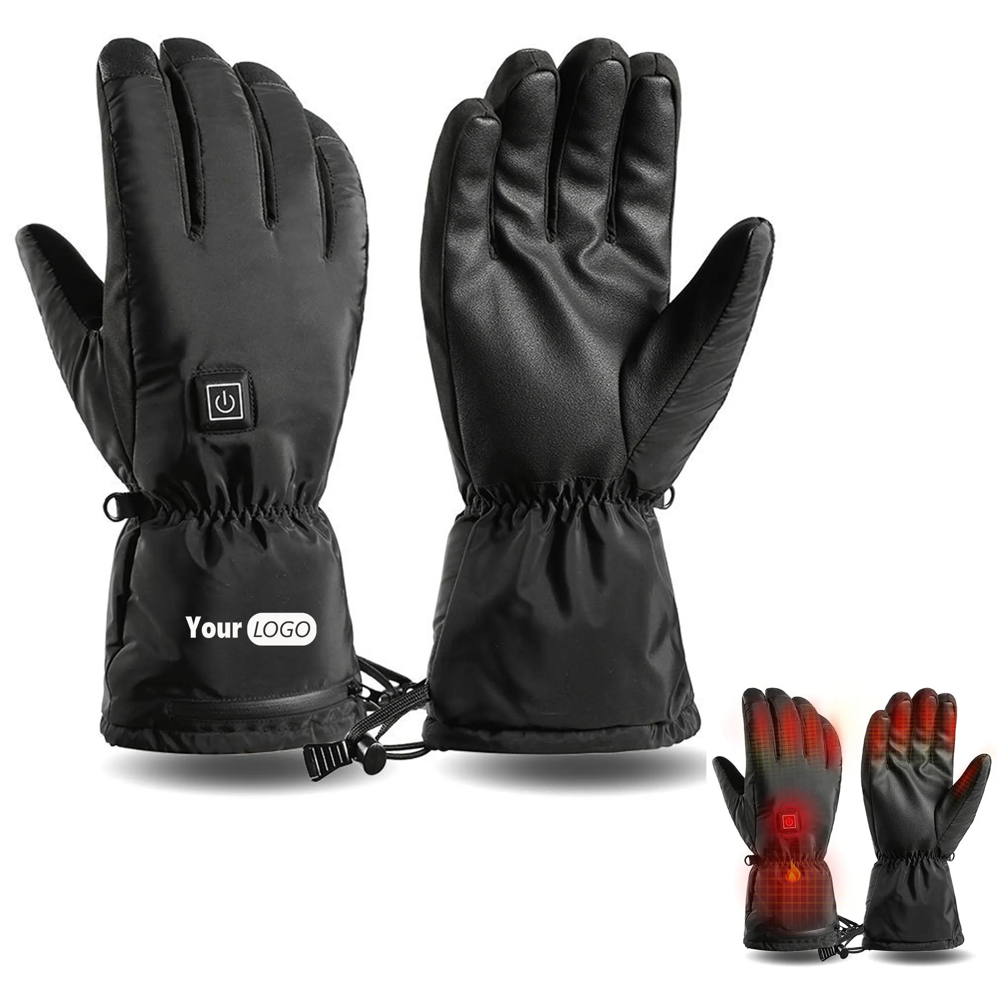 Waterproof Touch Screen Electric Heated Gloves 3 Heating Tem 2
