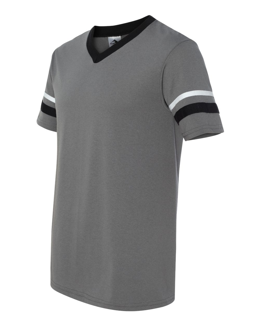 V-Neck Jersey with Striped Sleeves - 360 13