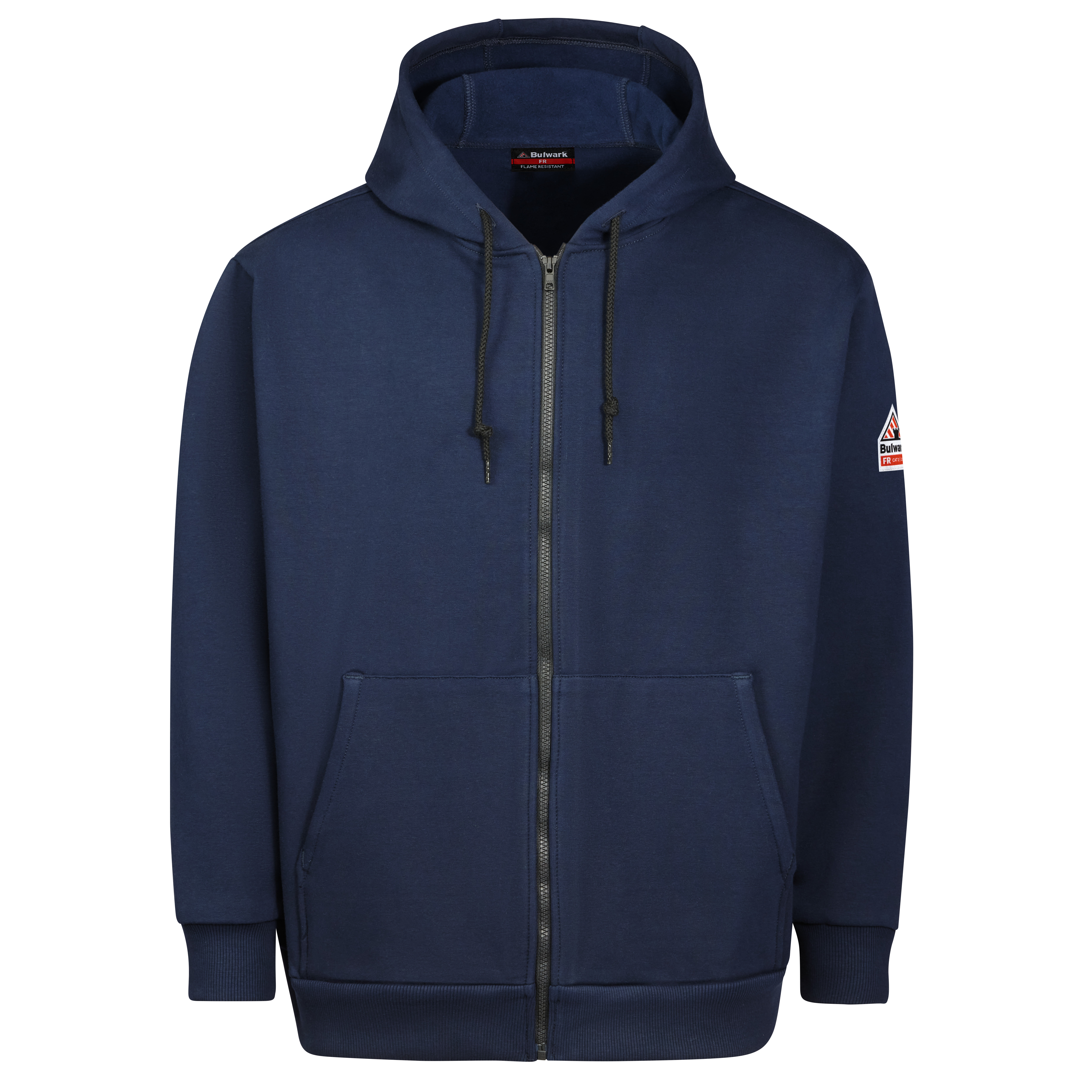 Bulwark® Men's Fleece FR Zip-Front Hooded Sweatshirt, custom hoodie or sweatshirt with logo imprint 2