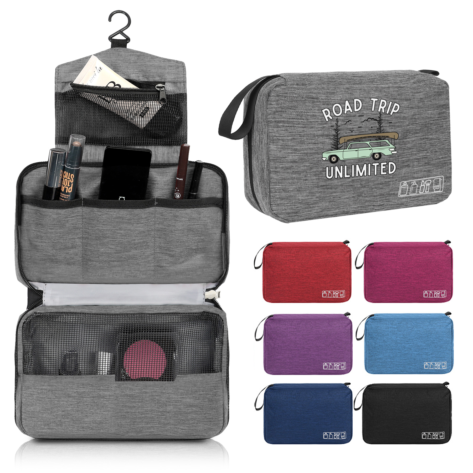 Heathered Hanging Toiletry Bag 26