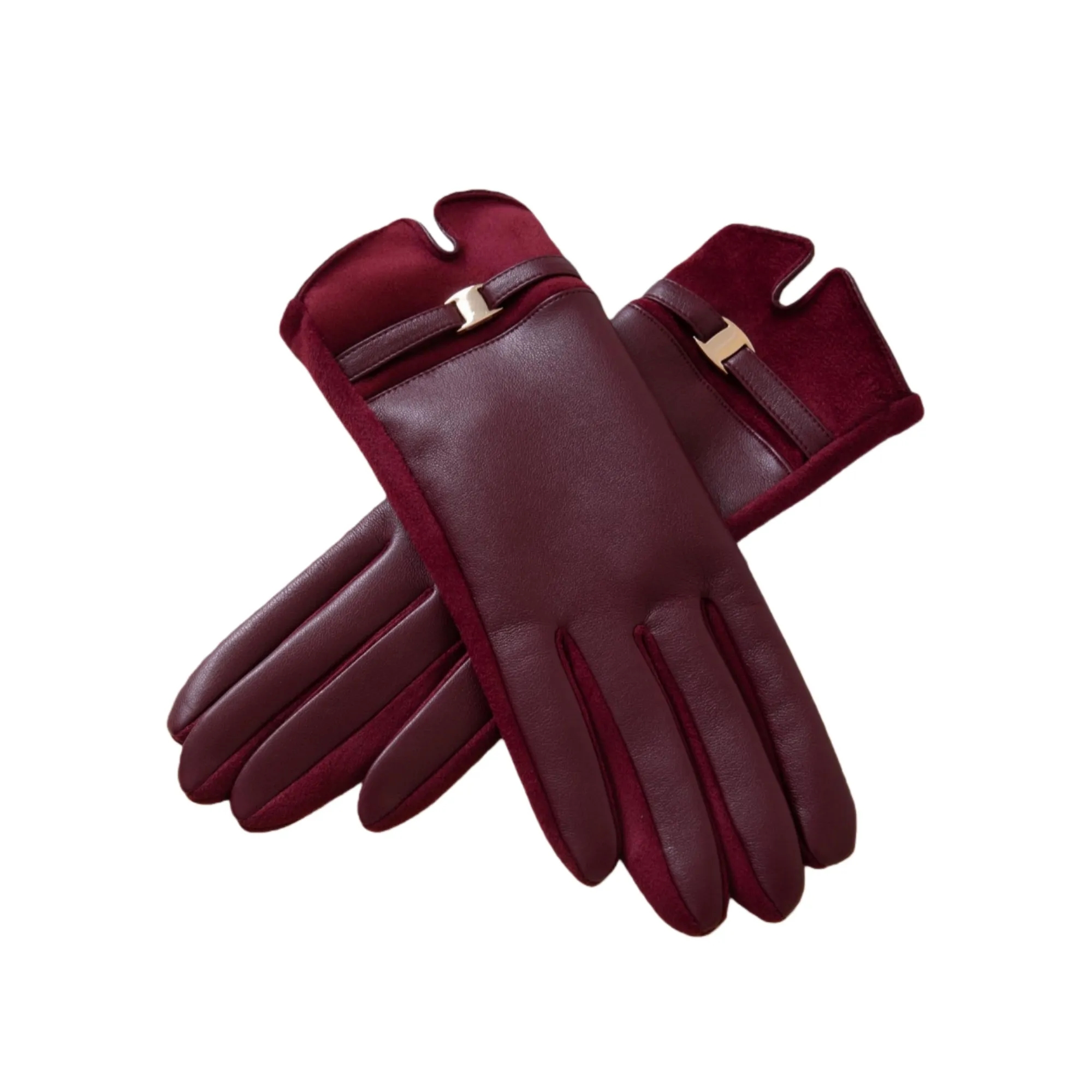 Winter Thermal Leather Gloves Touchscreen Compatible 4