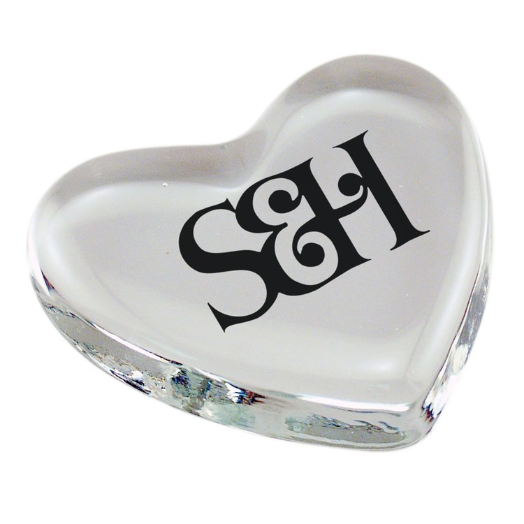 Clear Glass Paperweight - Screen Printed 3