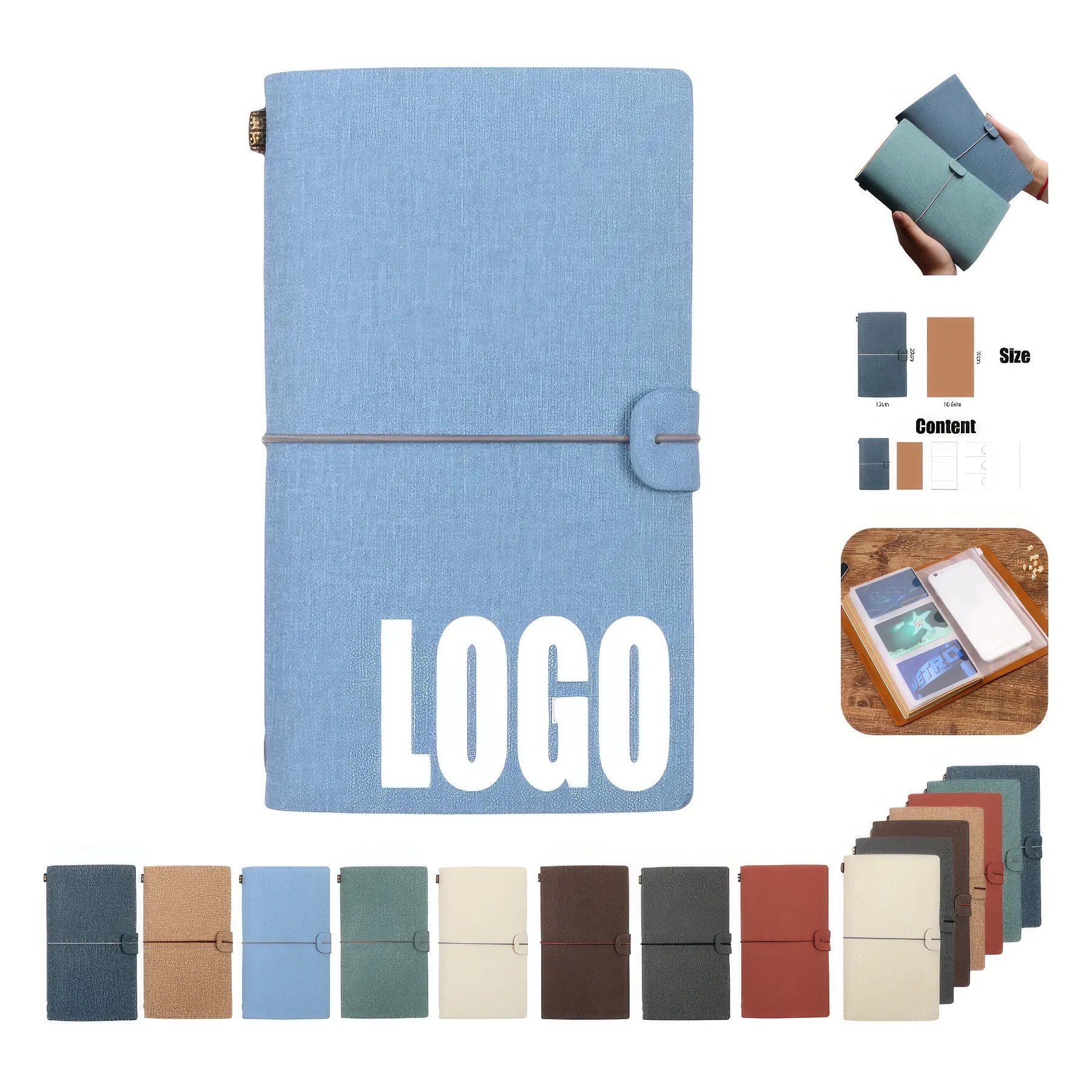 PU Leather A6 Business Travel Journal Pocket Notebook 1