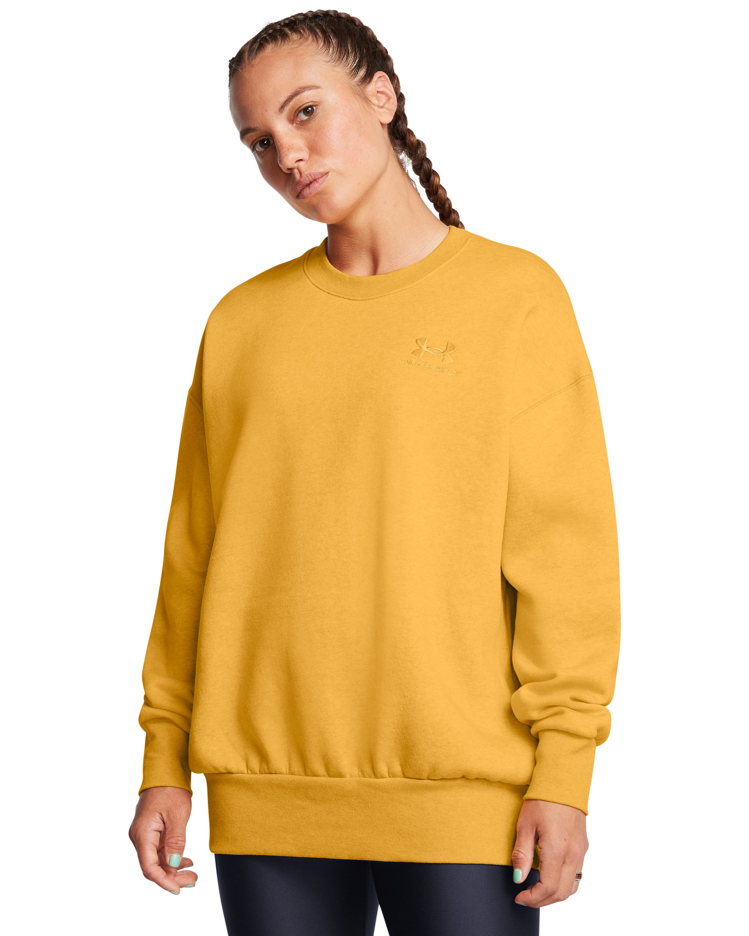 UA Icon Fleece Women's Oversized Crew 10