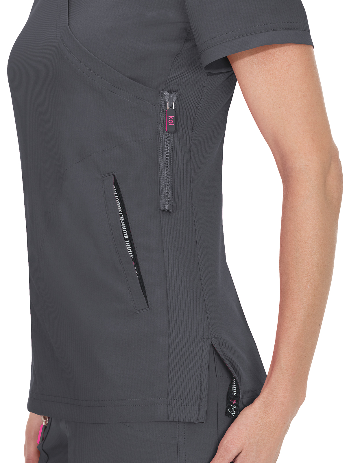 koi - Lite - Women's Three-Pocket Mock-Wrap Philosophy Top 14