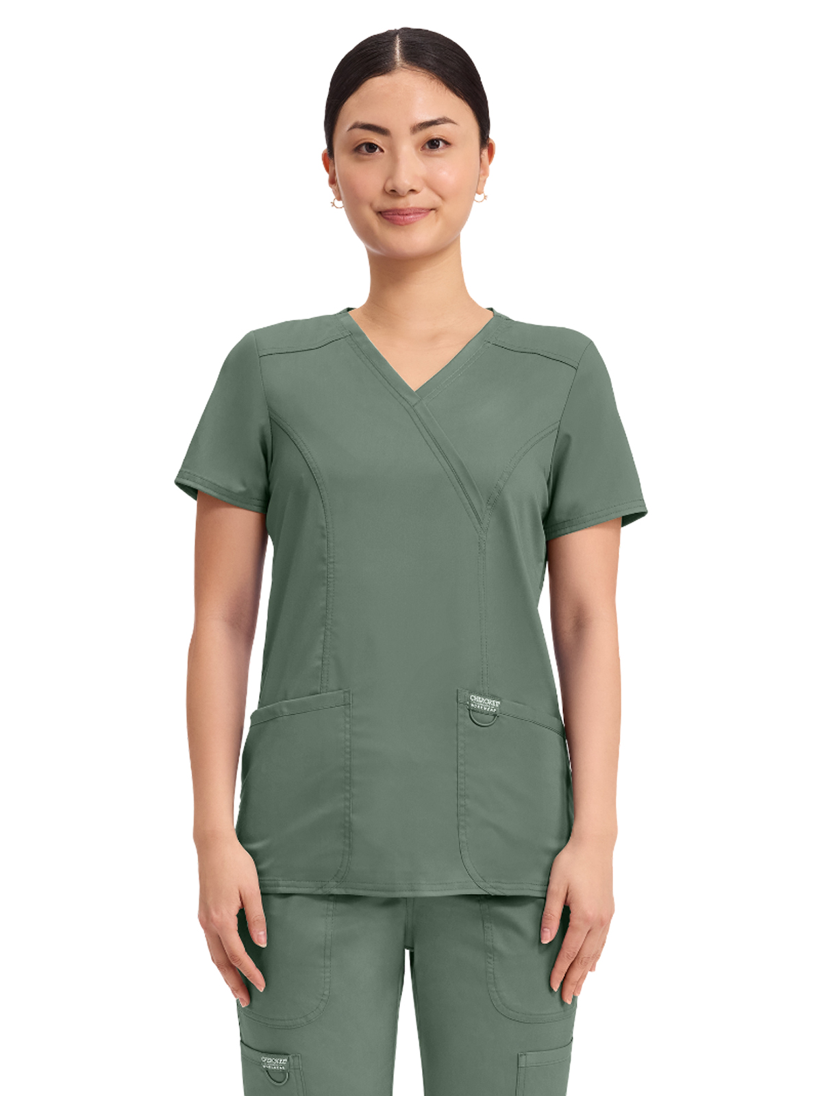 Cherokee - Workwear Revolution - Women's 2-Pocket Mock Wrap Top 67