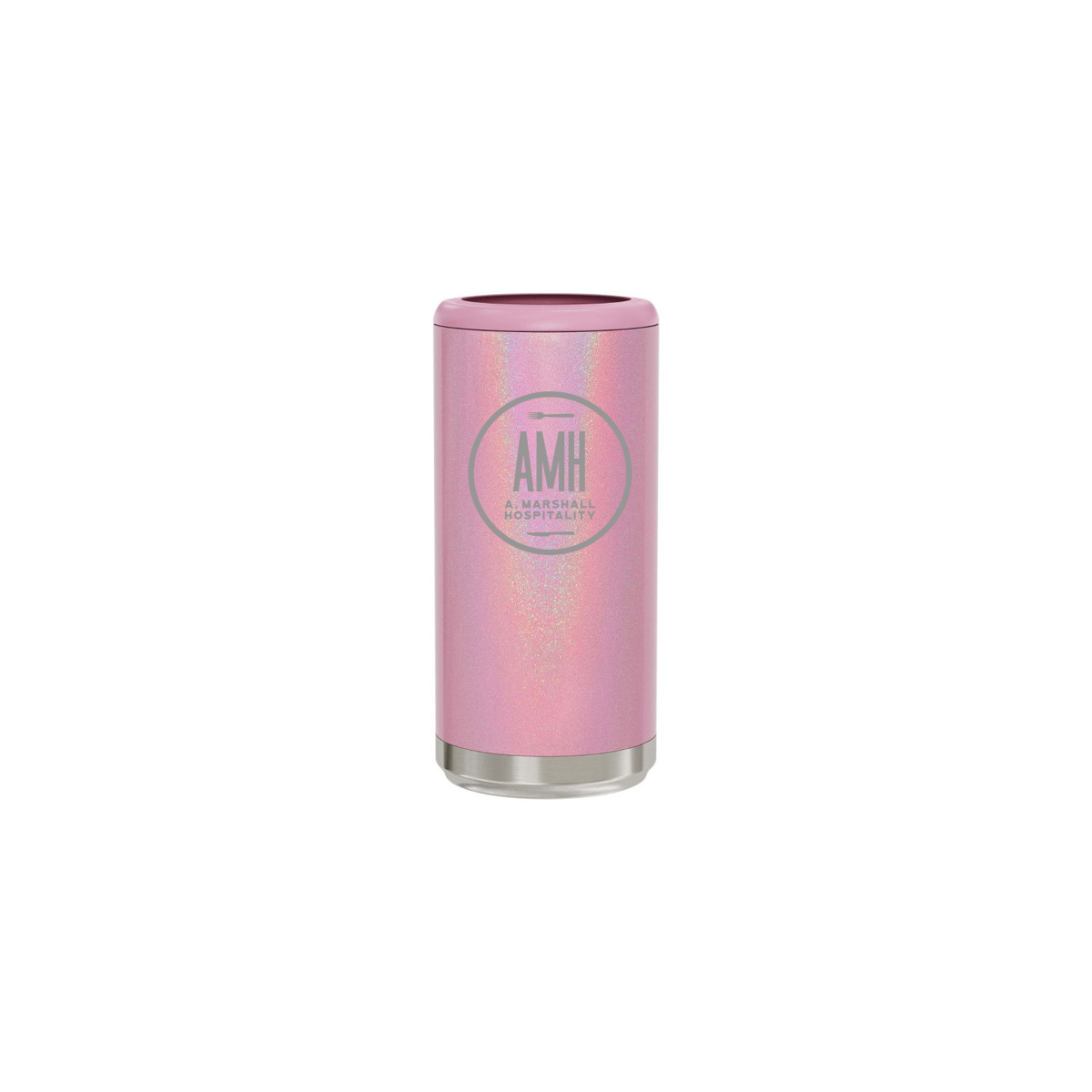 12 Oz. Pink Magic Maars Stainless Steel Skinny Can Cooler