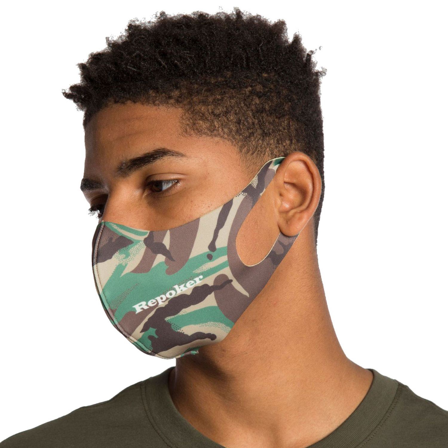 Safety Face Mask w/ Full Color Imprint Elastic Masks 1