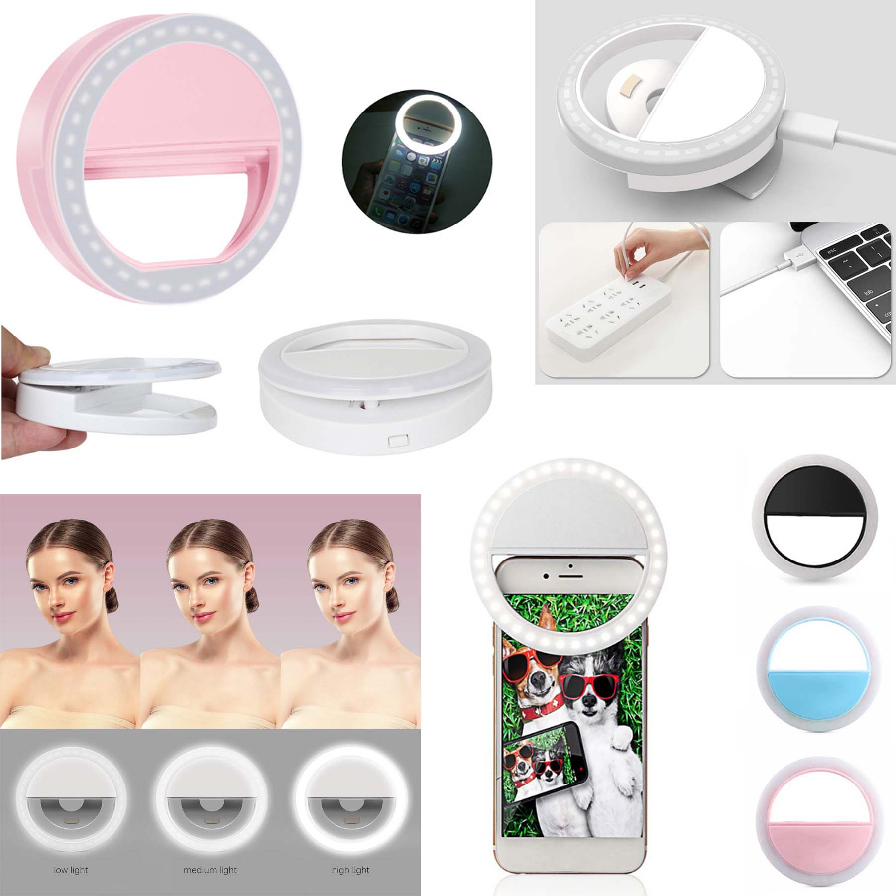 iBank ® Clip On Selfie Ring Light 2