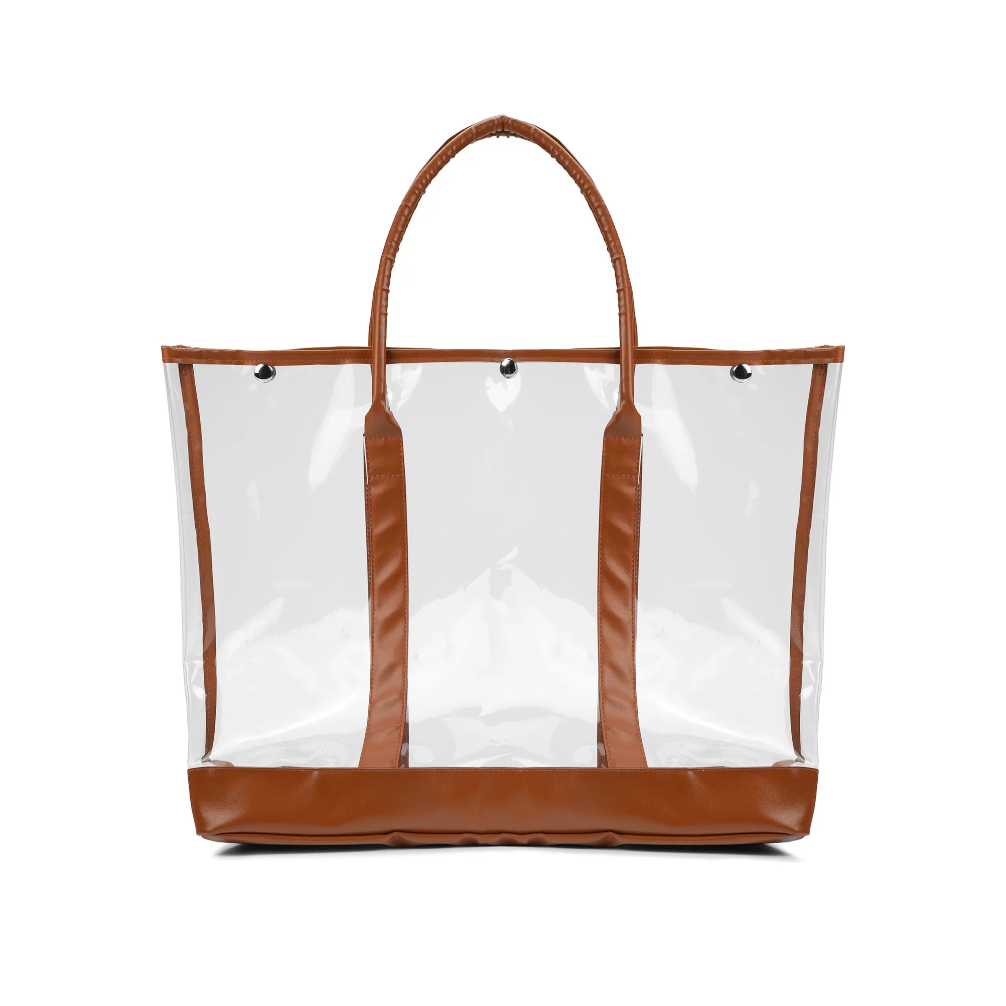 Luxe Button-Top Tote with PU Leather Trim 7