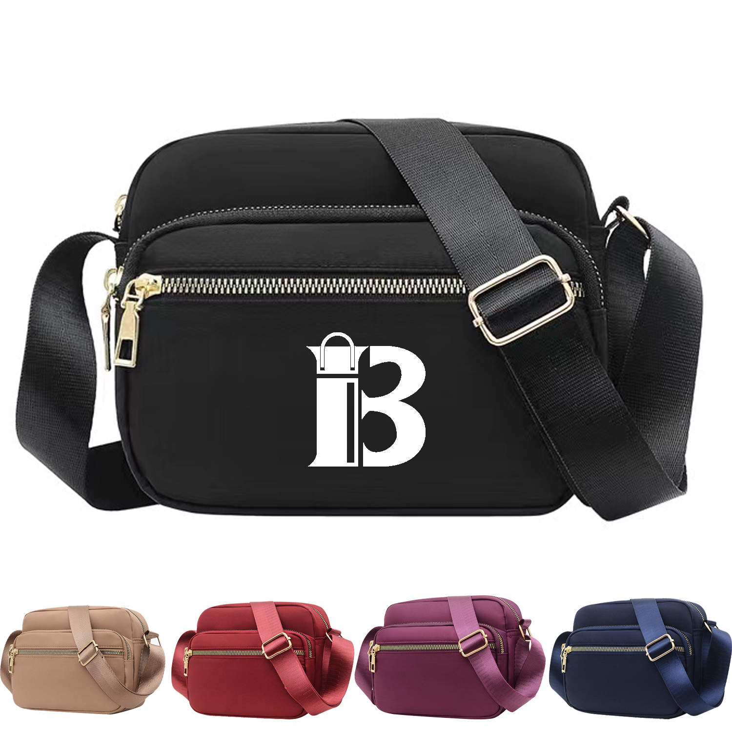 Nylon Crossbody Bag w/ Adjustable Shoulder Strap 2