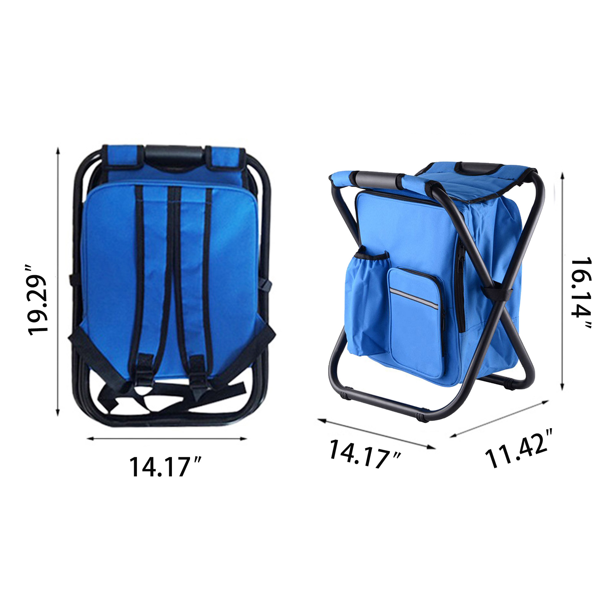 Outdoor Portable Folding Stool Backpack Cooler Bag 3