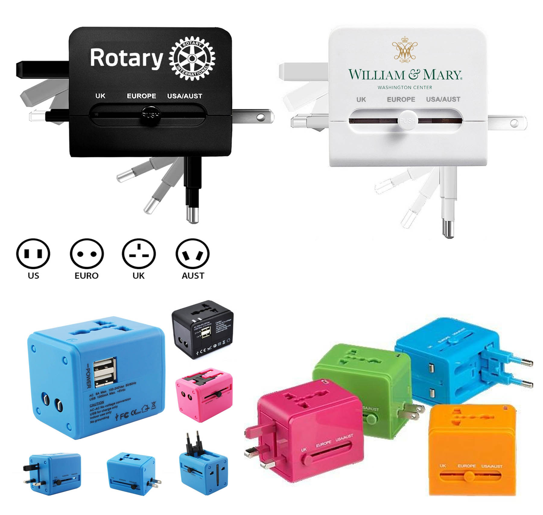 iBank ® Universal Travel Adapter, International Power Adapter 4