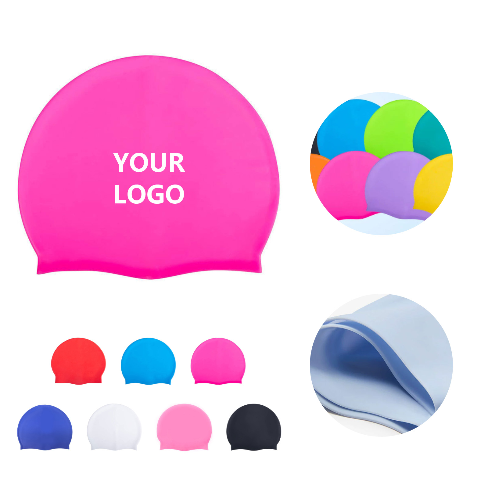 Silicone Training Swim Cap One Size Flat Mold 2