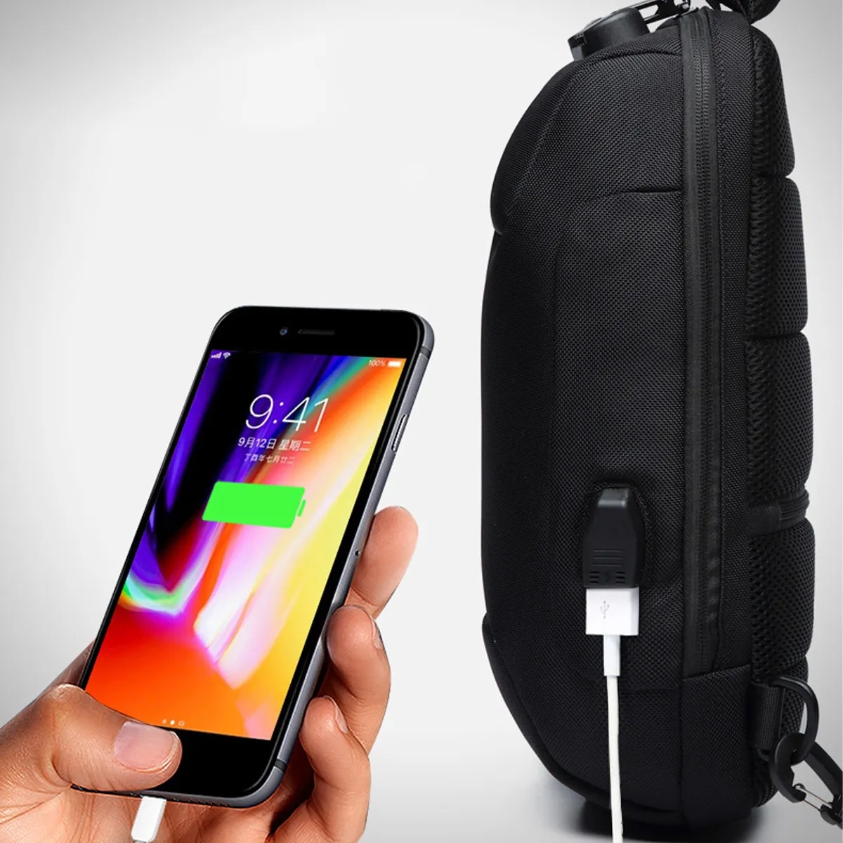 Anti-Theft Sling Bag With USB Charging Port 3