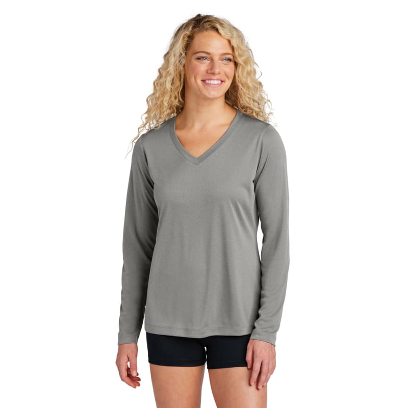 Sport-Tek Women's Long Sleeve PosiCharge Competitor V-Neck Tee. 32