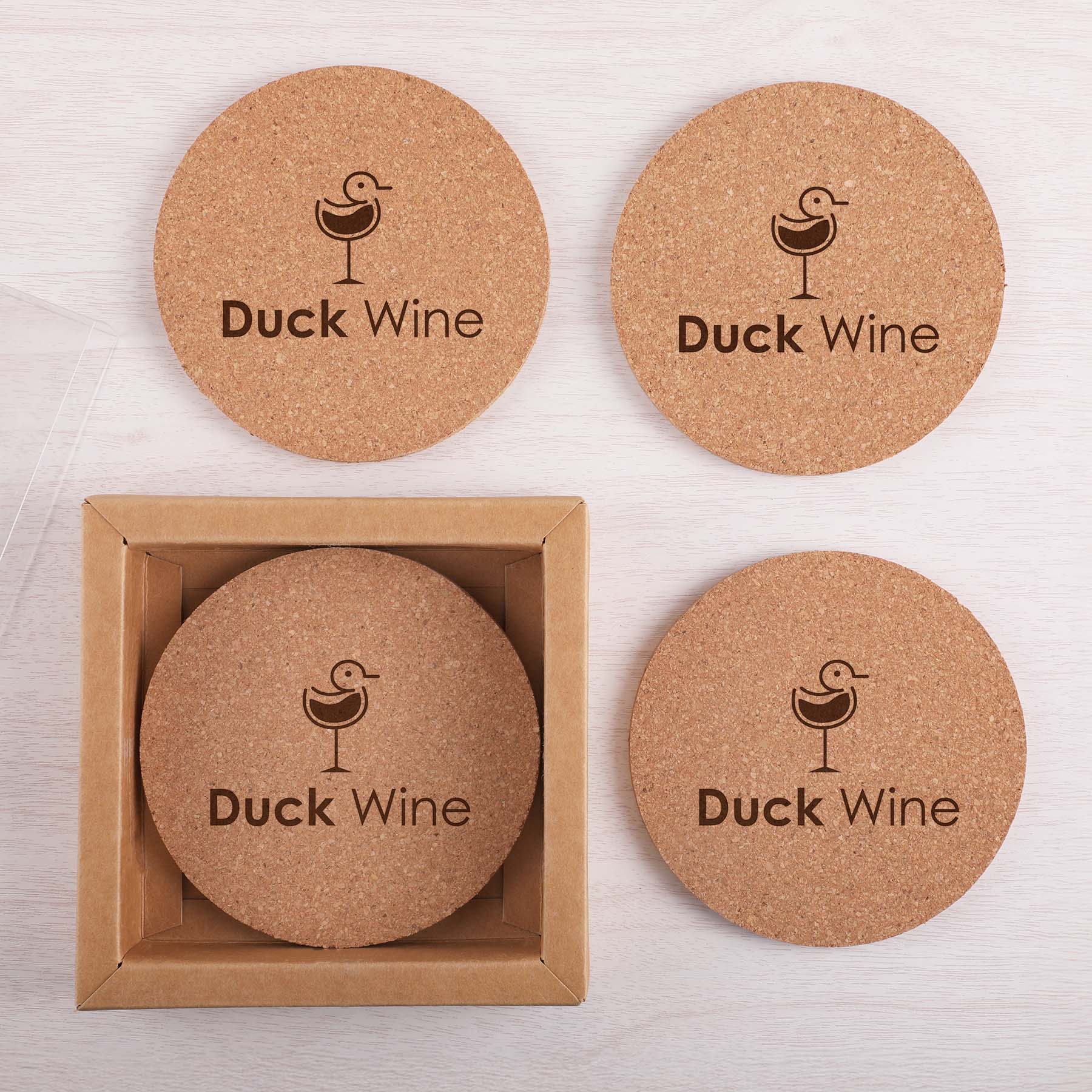 Cork 4 Pc. Coaster Set In Box