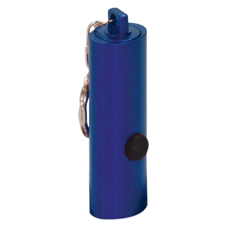 2 3/8" Blue 3-LED Flashlight with Keychain 2