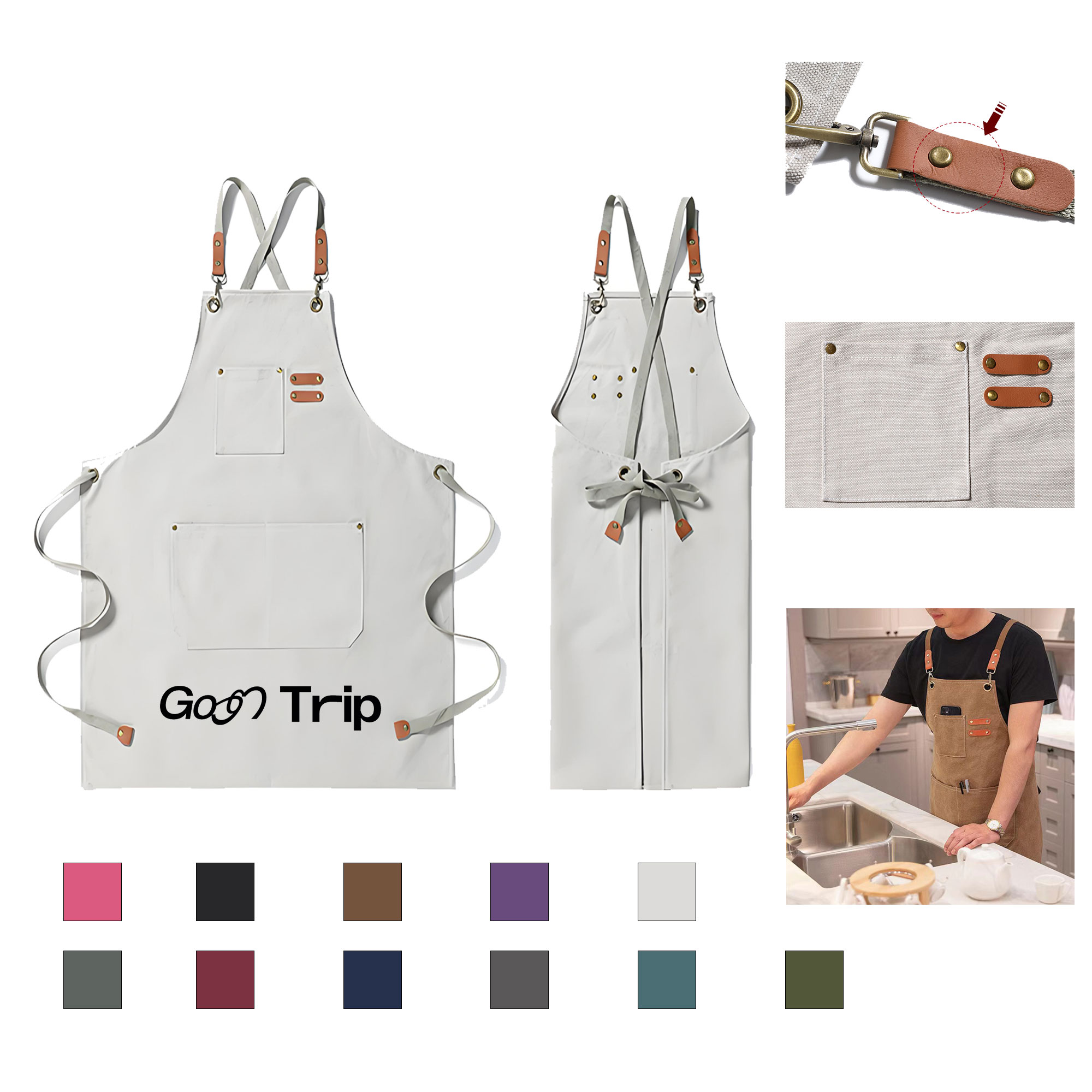 Thickened Canvas Apron For Work 3