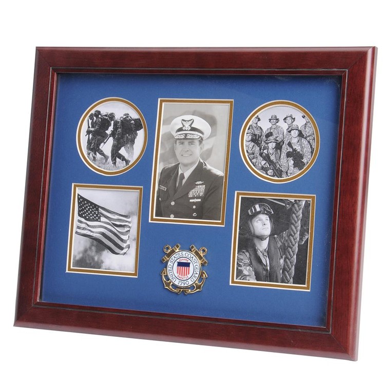 U.S. Coast Guard Medallion 5 Picture Collage Frame 1