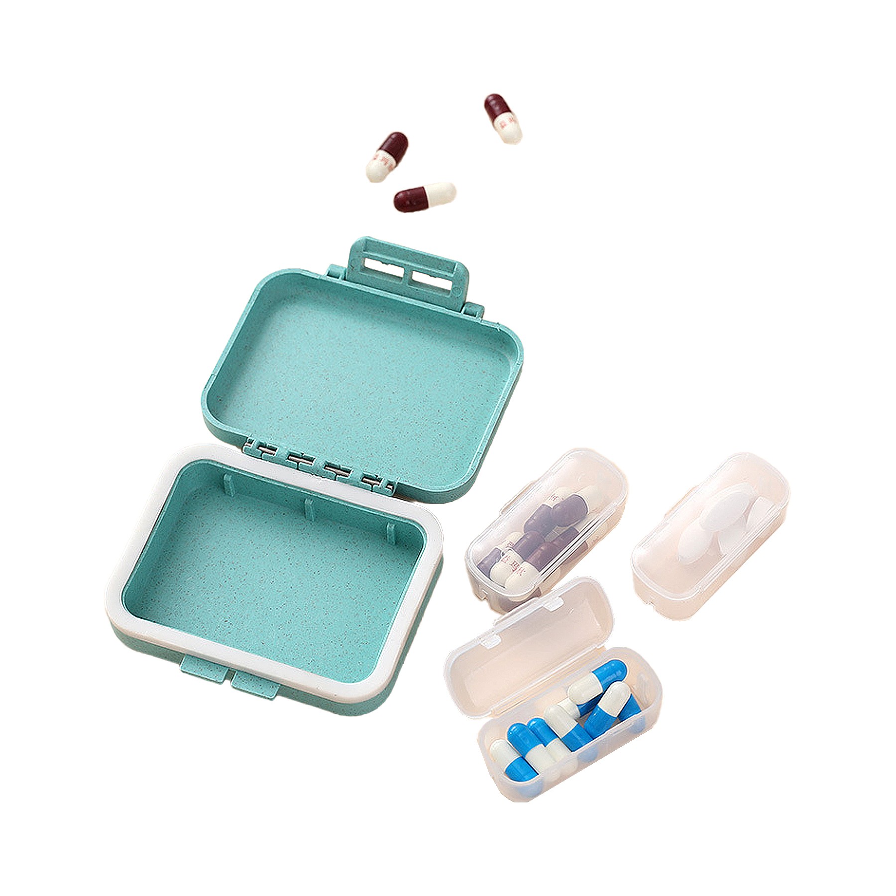 Double Sealed Environmentally Friendly 7 Day Daily Pill Case 6