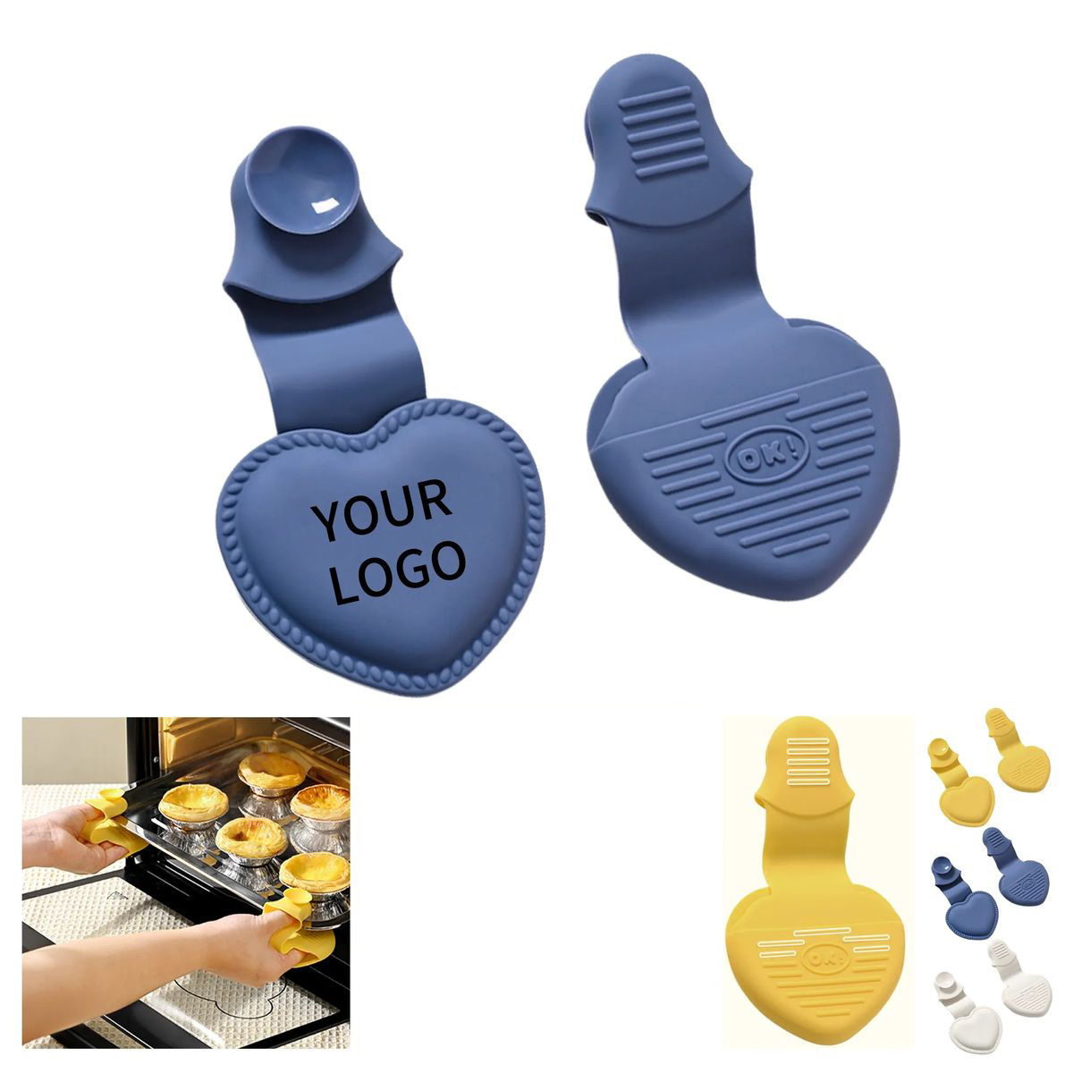 Compact Silicone Oven Gloves for Kitchen Use 2