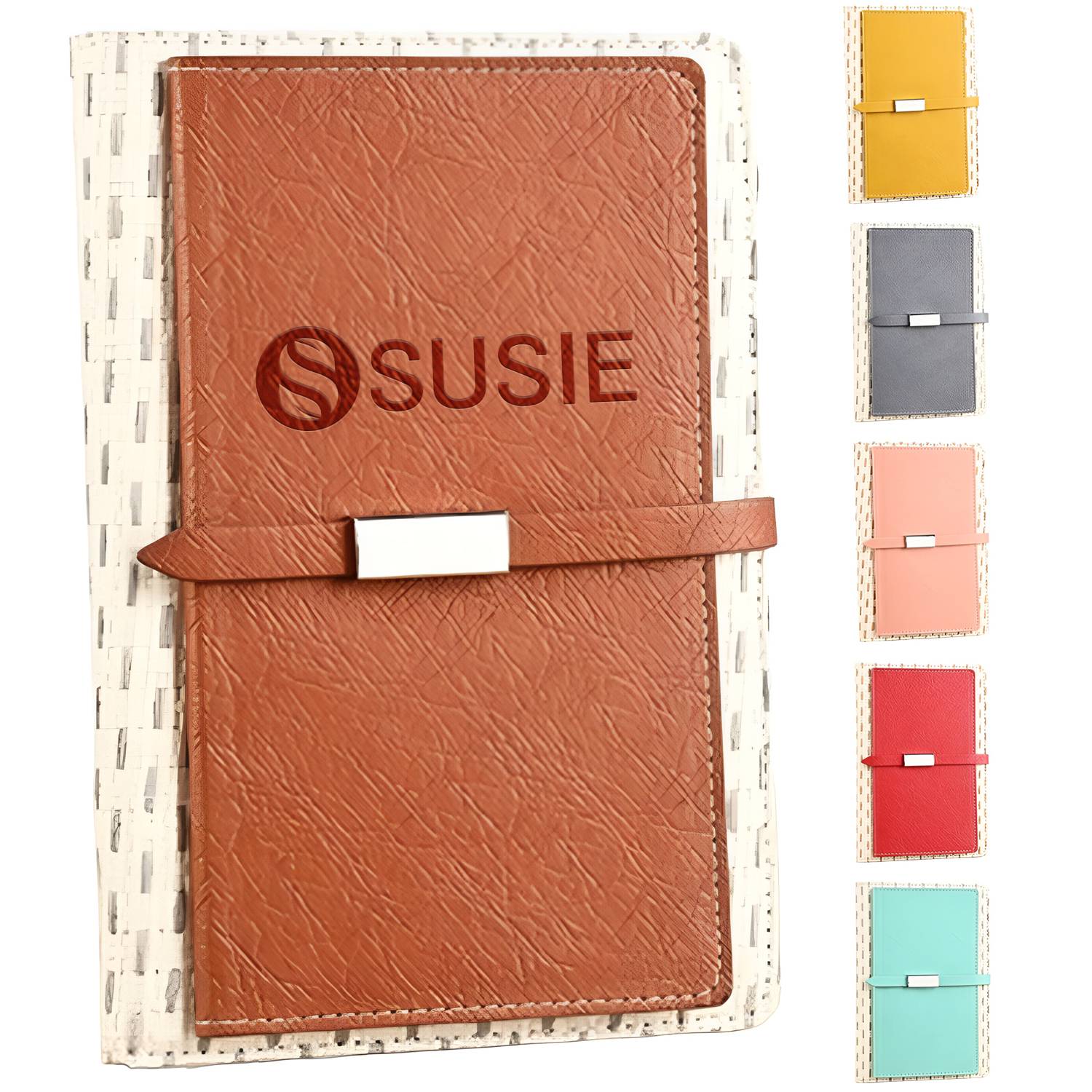 A5 PU Leather Hardcover Notebook w/ Buckle 2