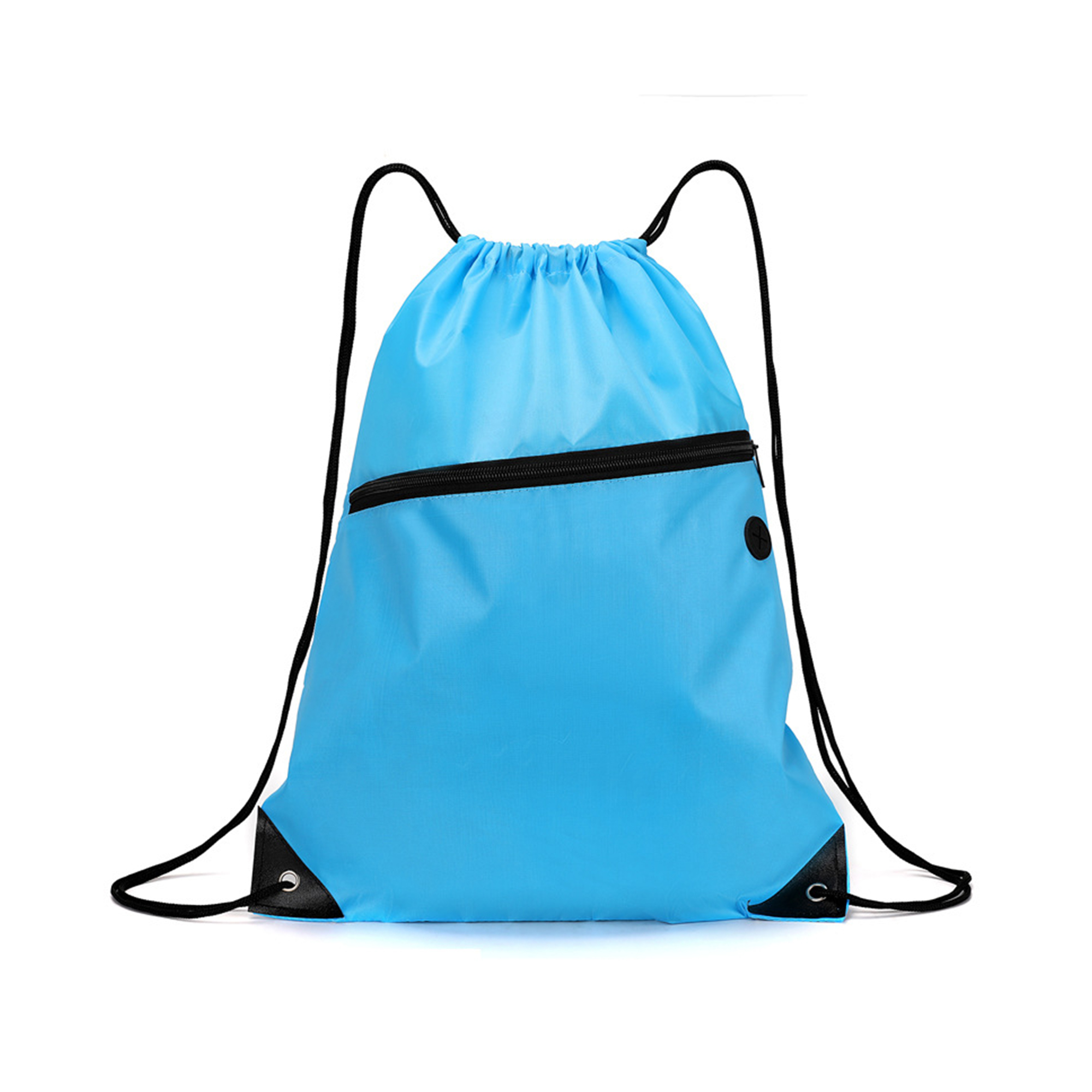 Polyester Drawstring Backpack With Zipper Pocket 8