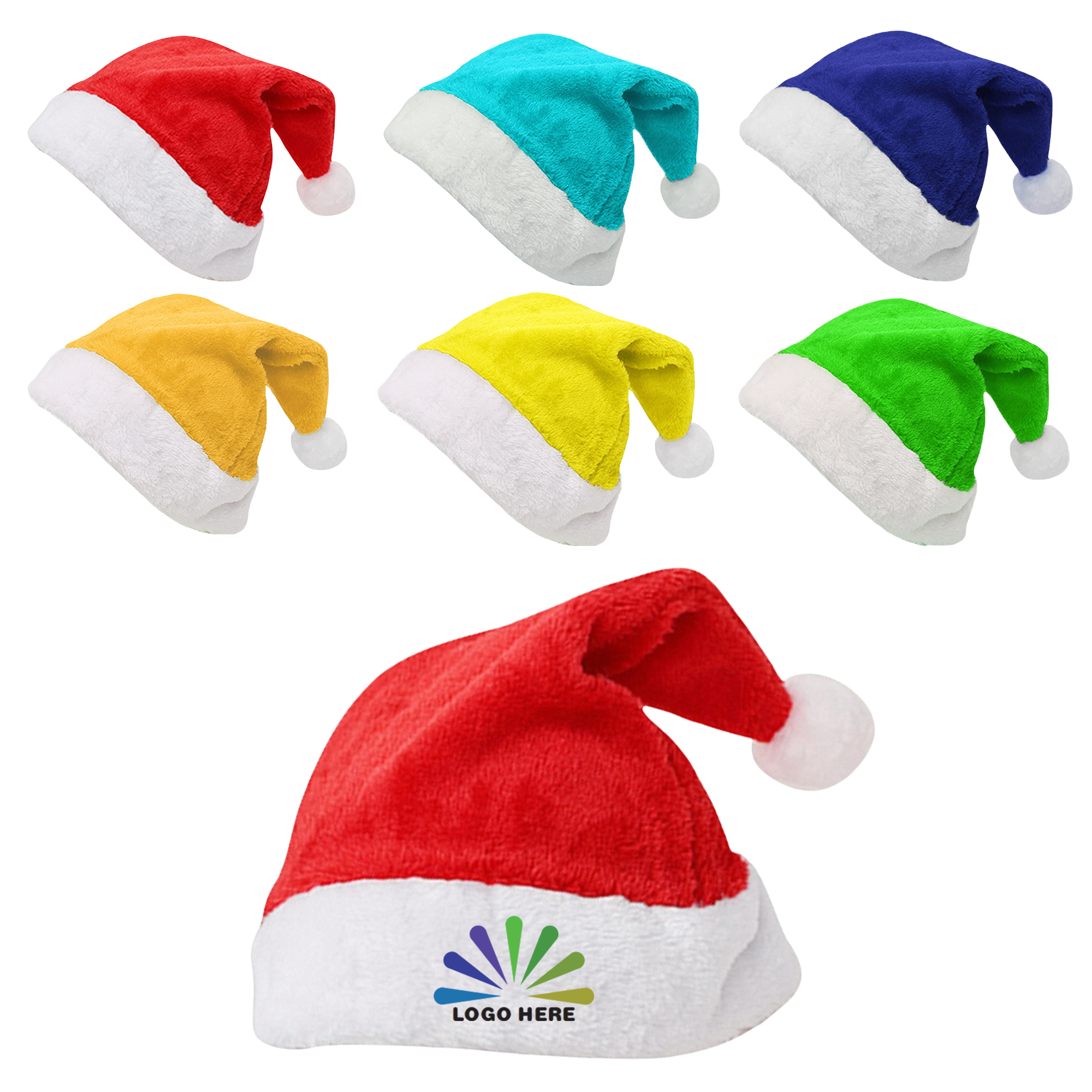 Short Plush Christmas Party Santa Hat 2