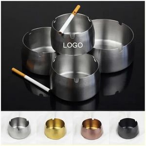 Round Stainless Steel Cigarette Cigar Ashtray 6