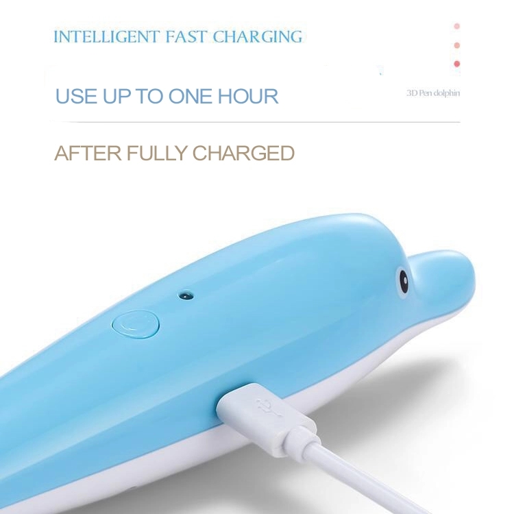 Dolphin 3D Drawing Printer Pen Kids Toys- rechargeable 2