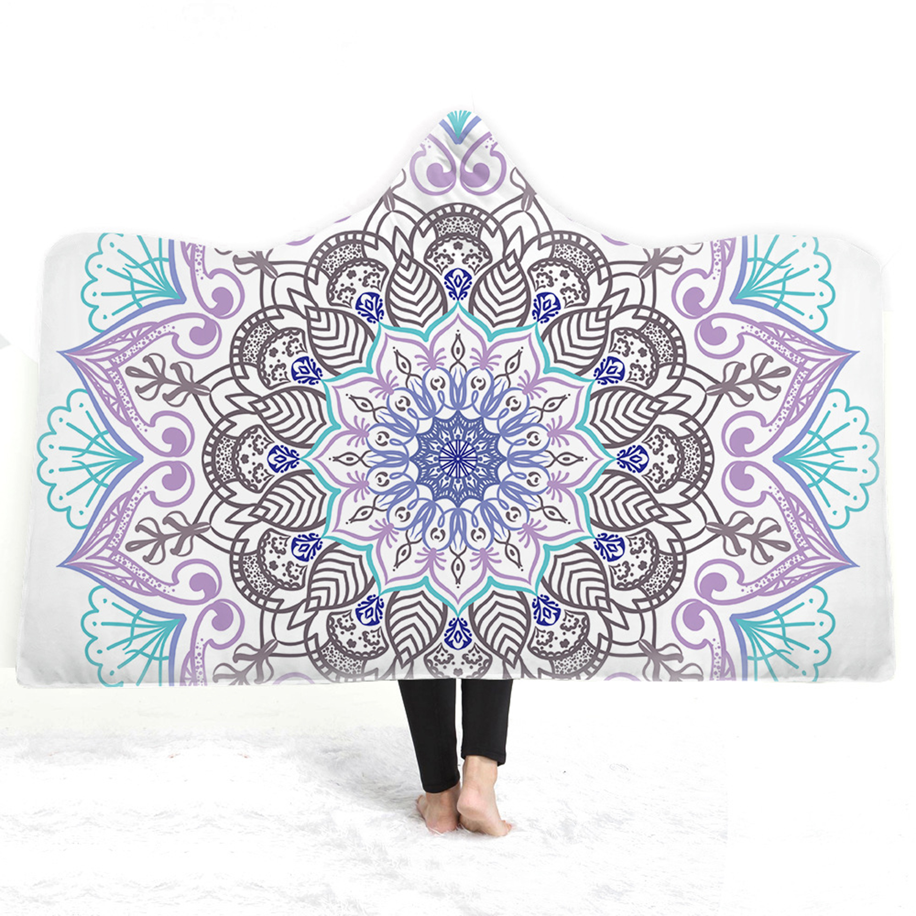 Wearable Hooded Blanket Cloak 1