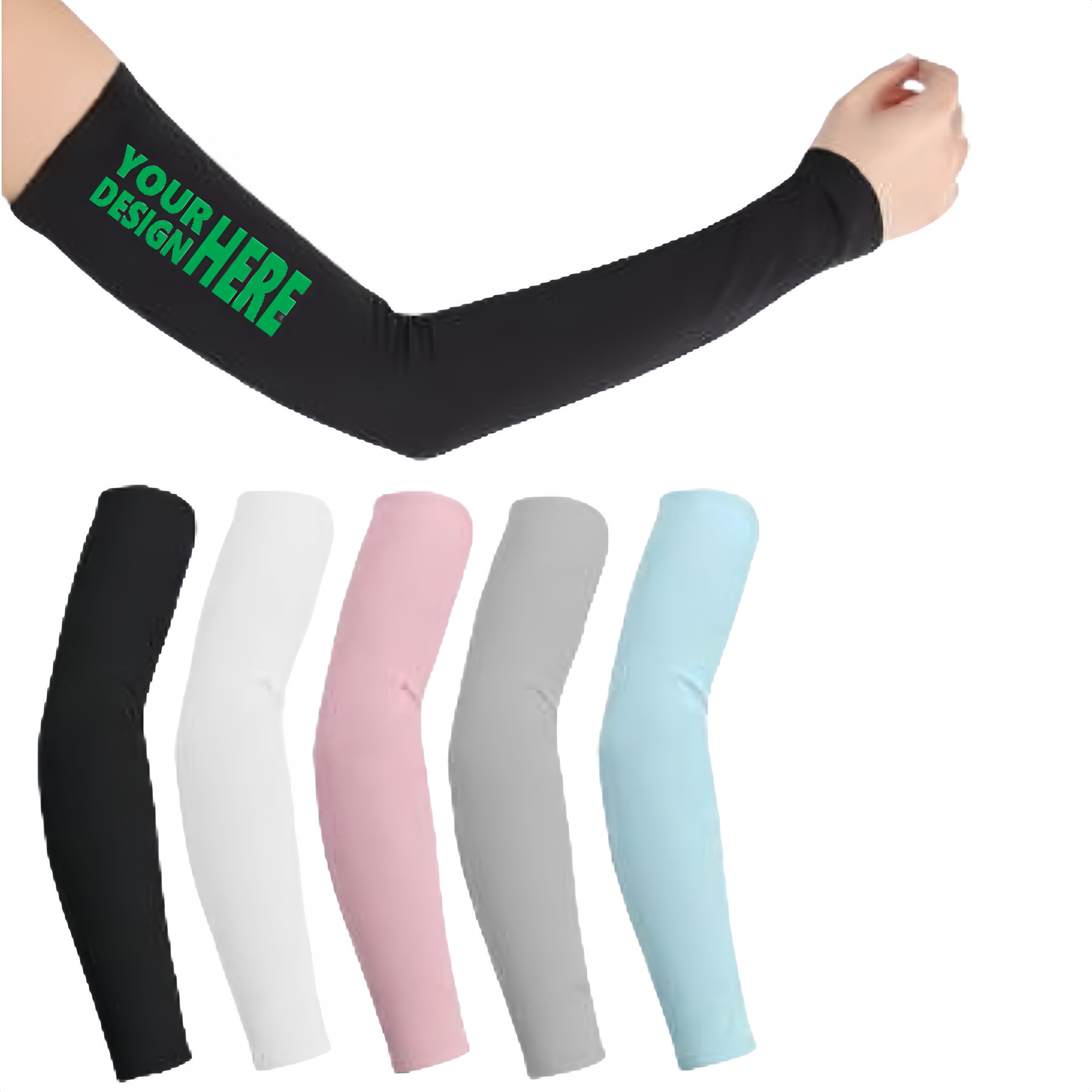 UV Protective Cooling Silk Arm Sleeve for Riding and Driving 2