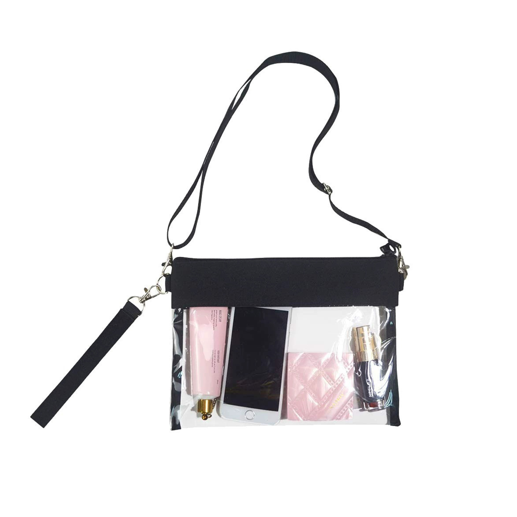 Clear Crossbody Purse Bag Stadium Approved Clear Tote Bag for Work Concert Sports 2