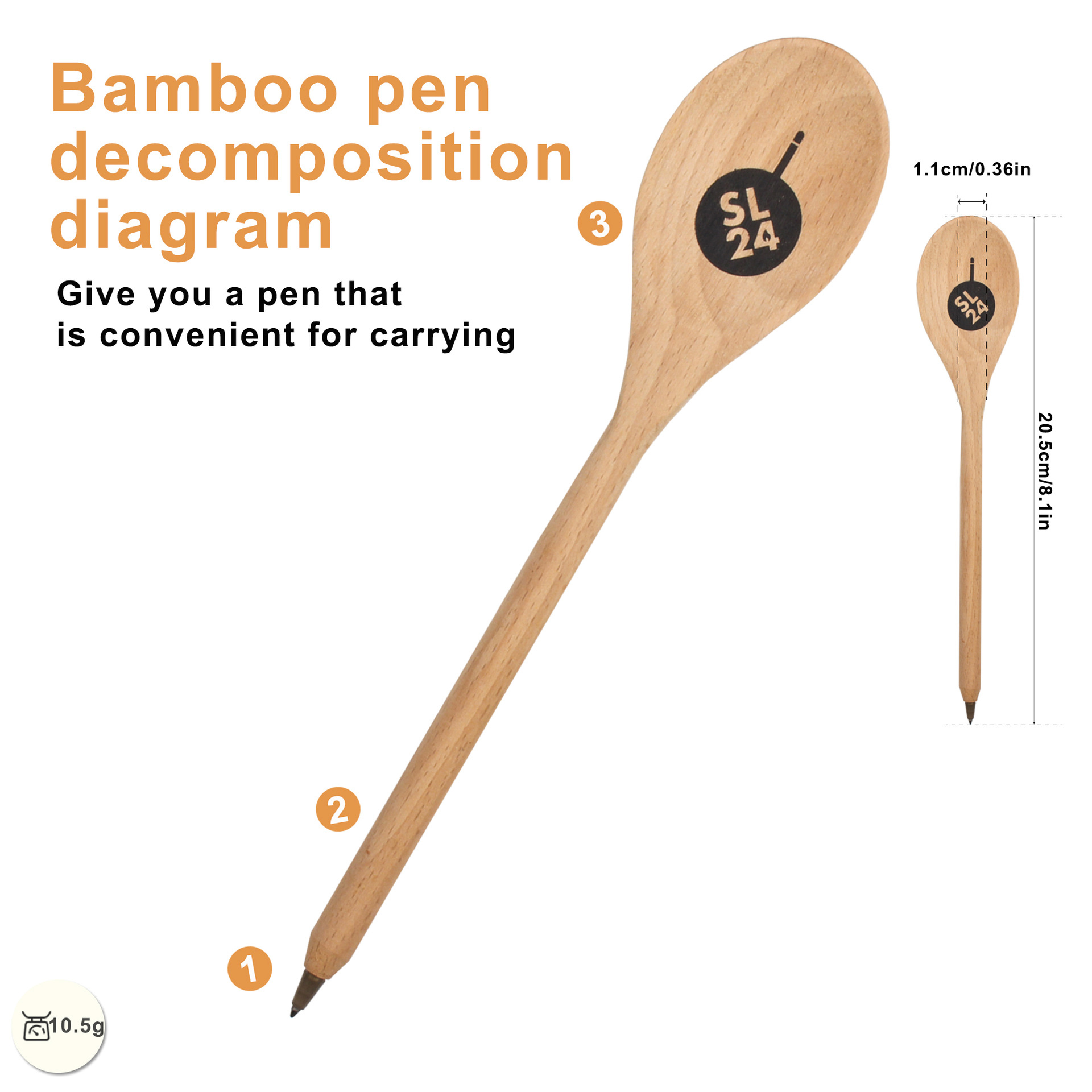 Wooden Spoon Shape Ballpoint Pen 2