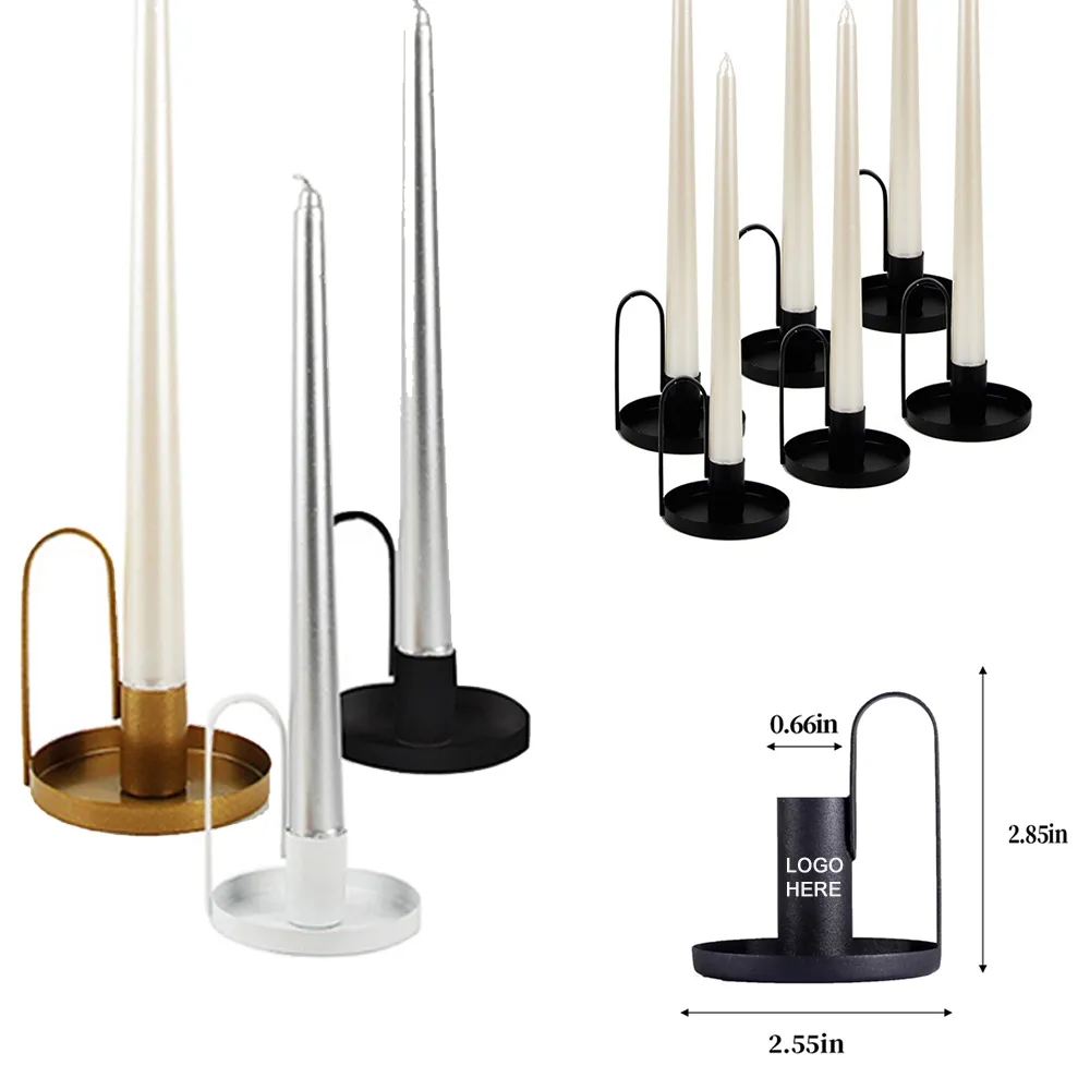 Black Wrought Iron Candle Base With Handle 7